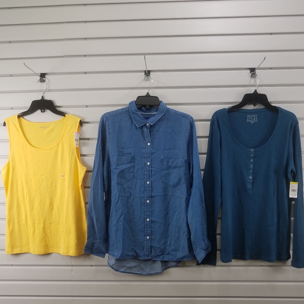 New 3 Pcs Women's Top Blouse Shirt Sweater Tank